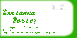 marianna moricz business card